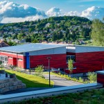 Aussenansicht sanierte Sporthalle