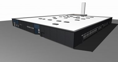 Isometrie Werkstattgebäude