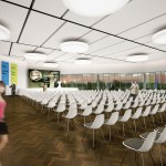 Vorschlag für die Gestaltung des großen Saales nach Abschluss der Sanierung