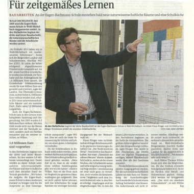 Bei der Pressekonferenz am 10. September 2013 in der Eugen-Bachmann Schule